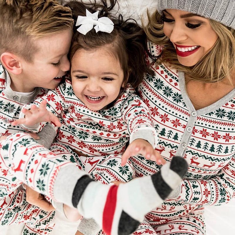 Holly Christmas Matching Pajamas Set
