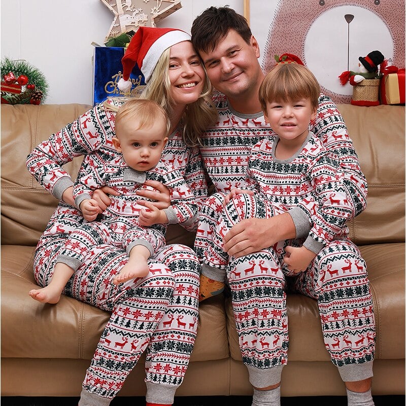 Holly Christmas Matching Pajamas Set