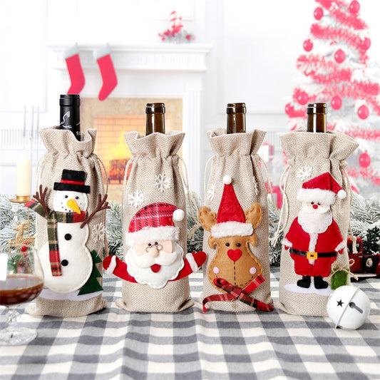 Christmas Bottle Cover Holiday Decorations