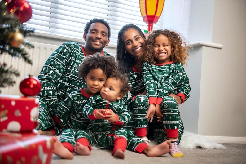Green Christmas Tree Pajama Set