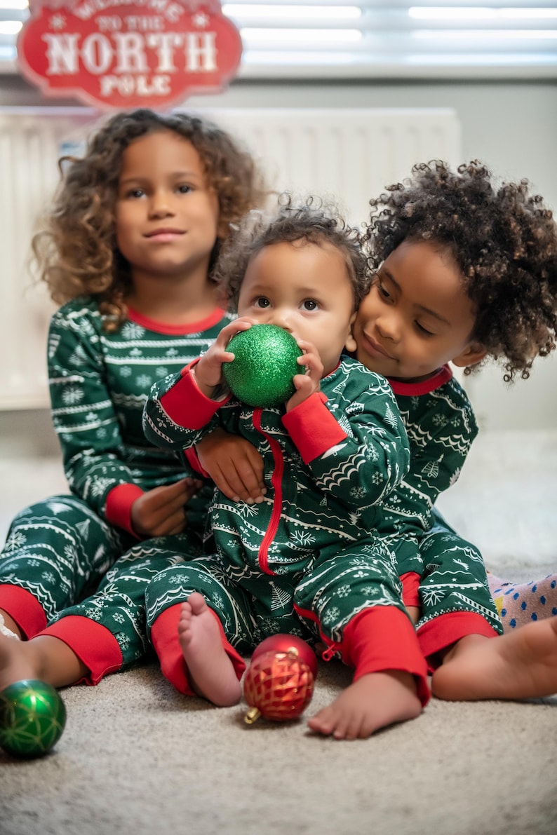 Green Christmas Tree Pajama Set