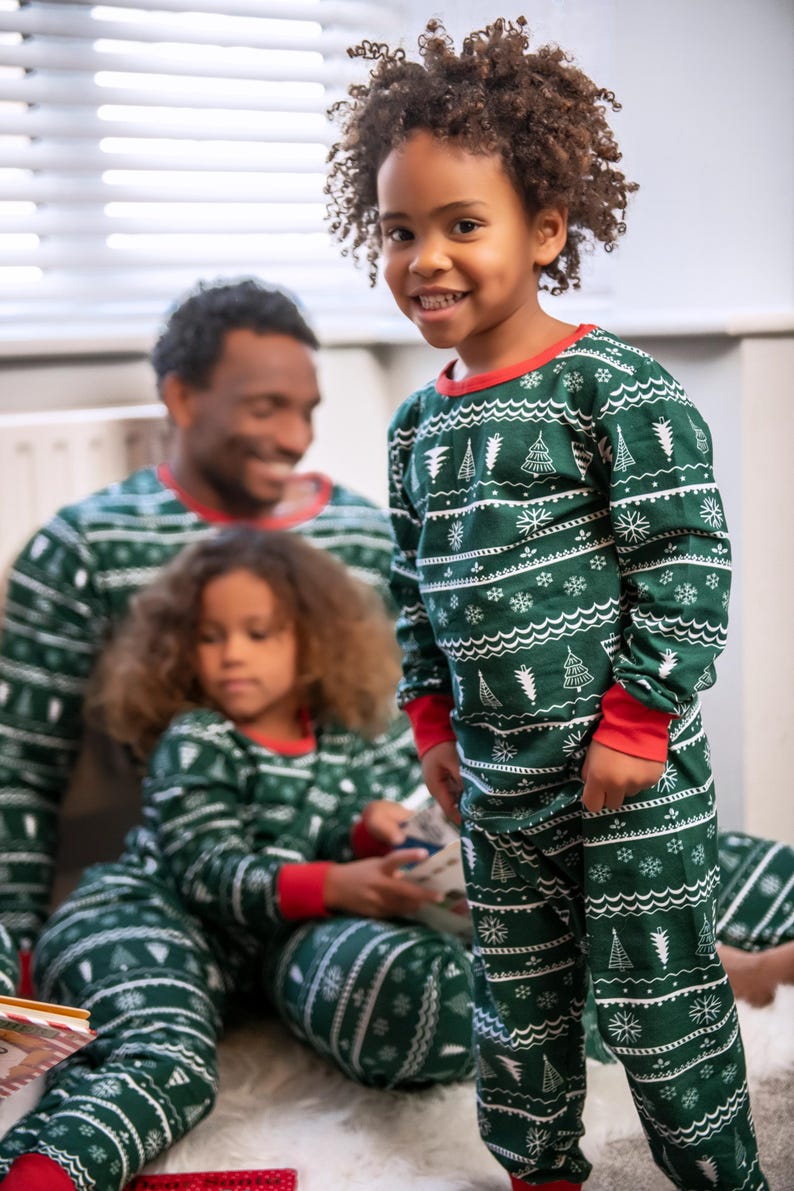 Green Christmas Tree Pajama Set
