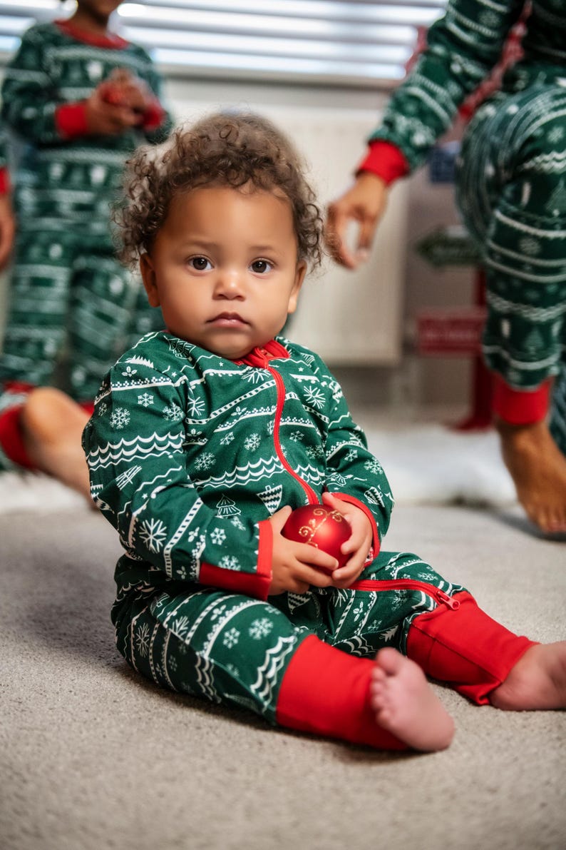 Green Christmas Tree Pajama Set