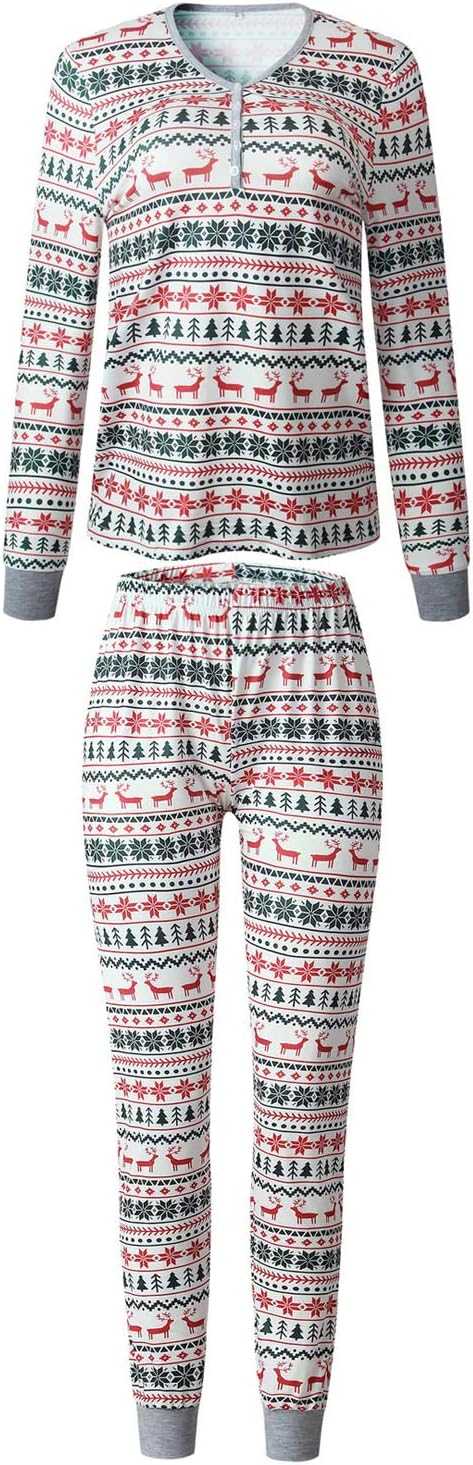Holly Christmas Matching Pajamas Set