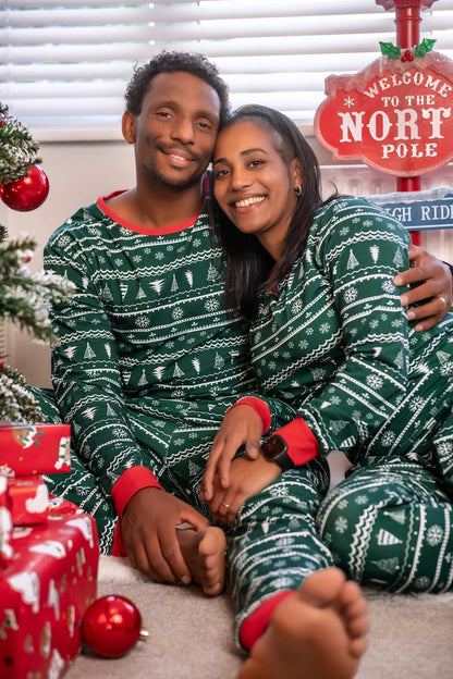 Green Christmas Tree Pajama Set