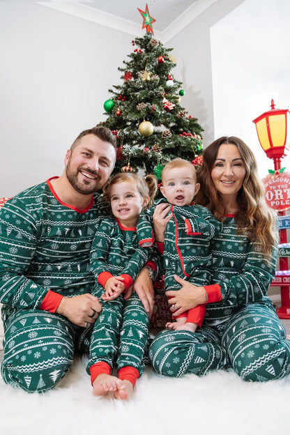 Green Christmas Tree Pajama Set