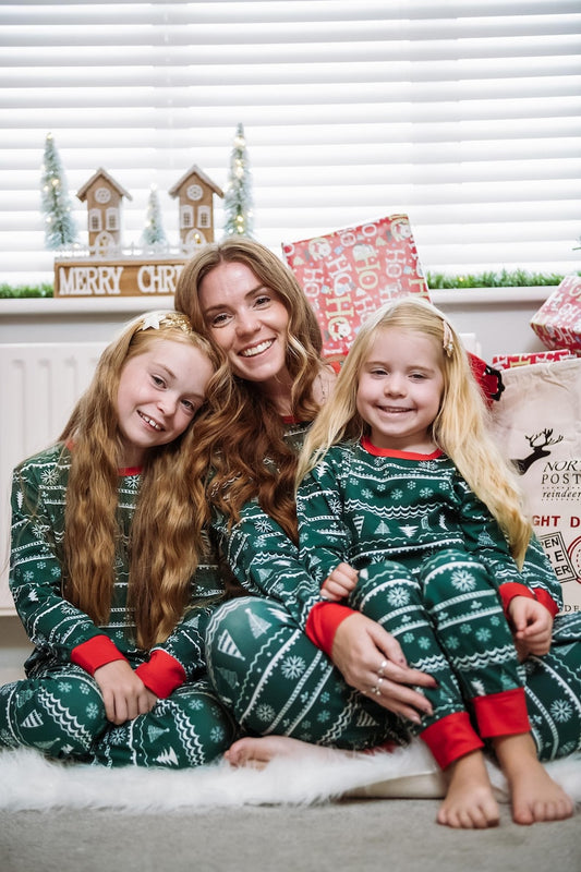 Green Christmas Tree Pajama Set
